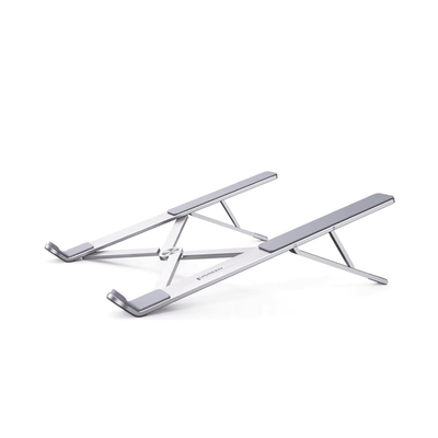 Soporte Portátil de Aluminio para Laptop / Amplia Compatibilidad de 11-17.3″ / Ajuste de Altura 46.5 mm-136.5 mm / Capacidad de carga de 5 kg / Diseño Plegable / Material de Aleación de Aluminio + Silicona.