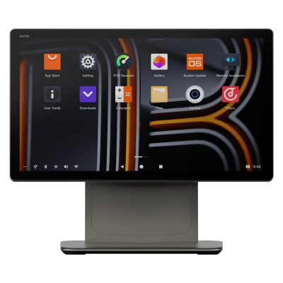 Terminal de Escritorio Inteligente / Pantalla FHD de 15.6″ / Qualcomm Hexa-core / 4 GB RAM + 64 GB ROM / Sistema Operativo SUNMI 4.0 / Touch ID / Puertos múltiples / Servicios móviles de Google