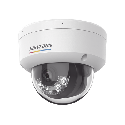 [Dual Light + ColorVu] Domo IP 6 Megapixel / Lente 2.8 mm / 30 mts IR + 30 mts Luz Blanca / Micrófono Integrado / ACUSENSE Lite / Exterior IP67 / IK08 / dWDR / PoE / Micro SD