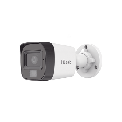 [Dual Light] Bala IP 2 Megapixel (1080p) / Lente 2.8 mm / Ángulo de visión 101° / 20 mts IR + 15 mts Luz Blanca / Micrófono Integrado / ACUSENSE Lite / Exterior IP67 / PoE / dWDR / H.265+ / ONVIF