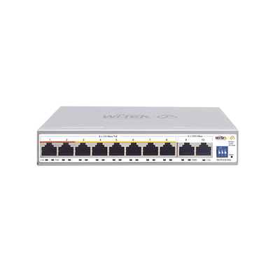 Switch PoE No administrable / PoE de Largo Alcance Hasta 250m / 8 Puertos PoE 10/100Mbps (Puerto 1 Hasta 60W, Puertos 2 al 8 Hasta 30W) + 2 Puertos Gigabit Uplink / Presupuesto 120 W / Plug and Play